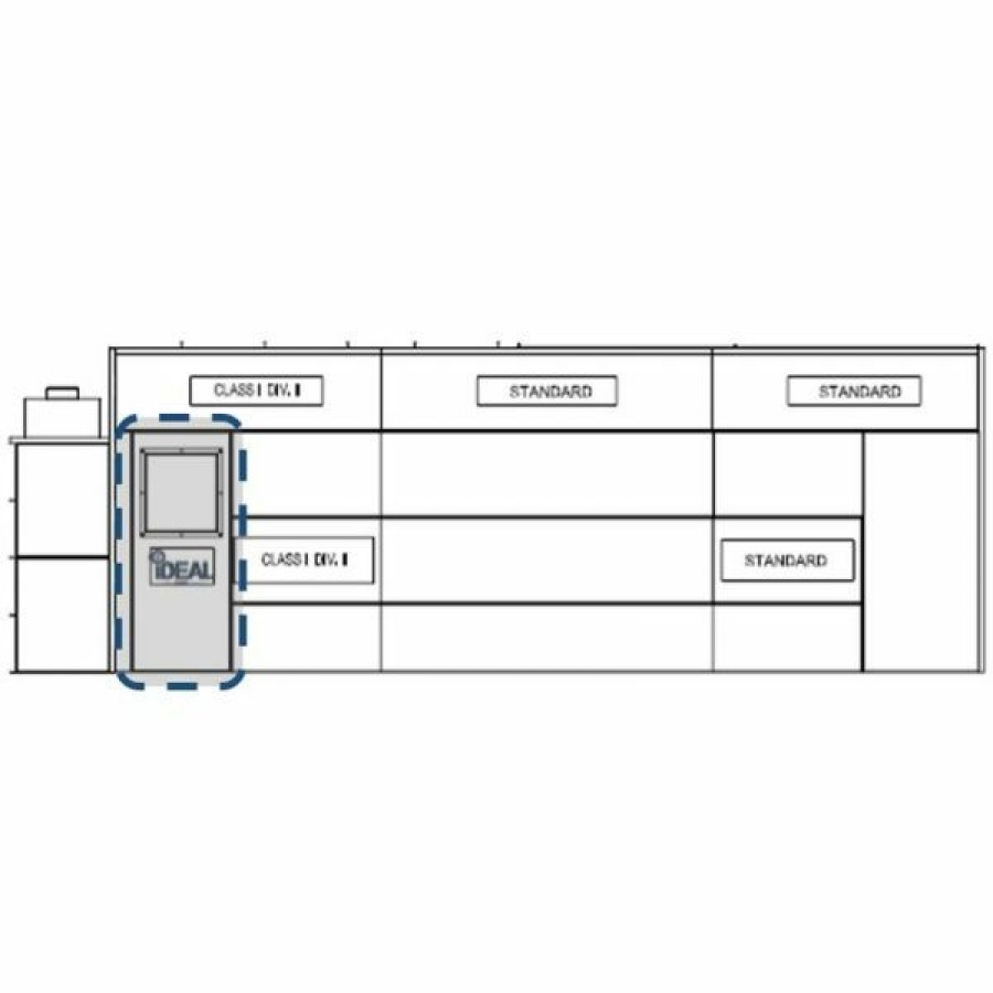 Paint Guns & Equipment * | Best Sale Tuxedo Distributors Side Down Draft And Semi Down Draft Paint Booth Personnel Side Door Psb-Ssdd-Psd