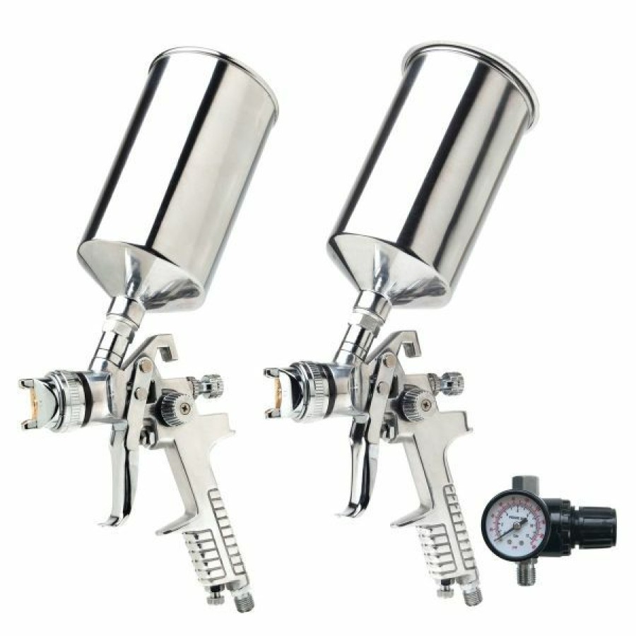 Paint Guns & Equipment * | Brand New Titan Tools 3 Pc. Dual Setup Hvlp Spray Gun Kit 19100