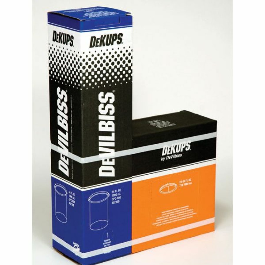 Paint Guns & Equipment * | Best Sale Devilbiss Dekups Refill Cups/Lids 34Oz 32Pcs.