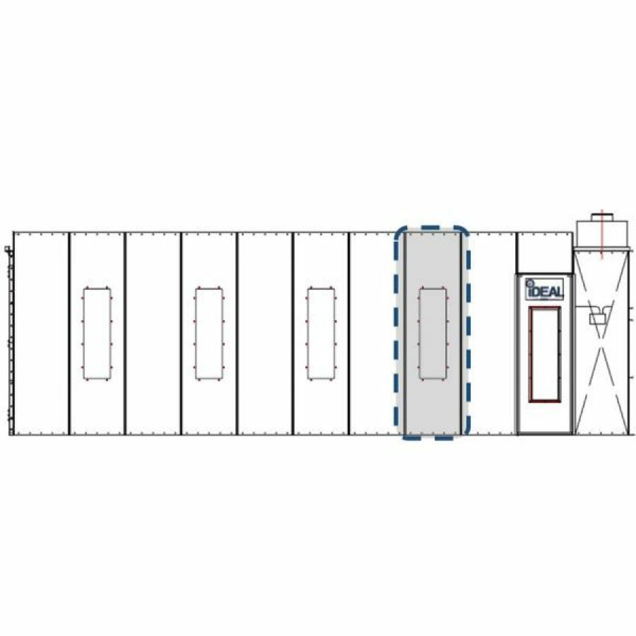 Paint Guns & Equipment * | Buy Tuxedo Distributors Cross Flow Paint Booth Psb-Afcf-30Lepk-Ak