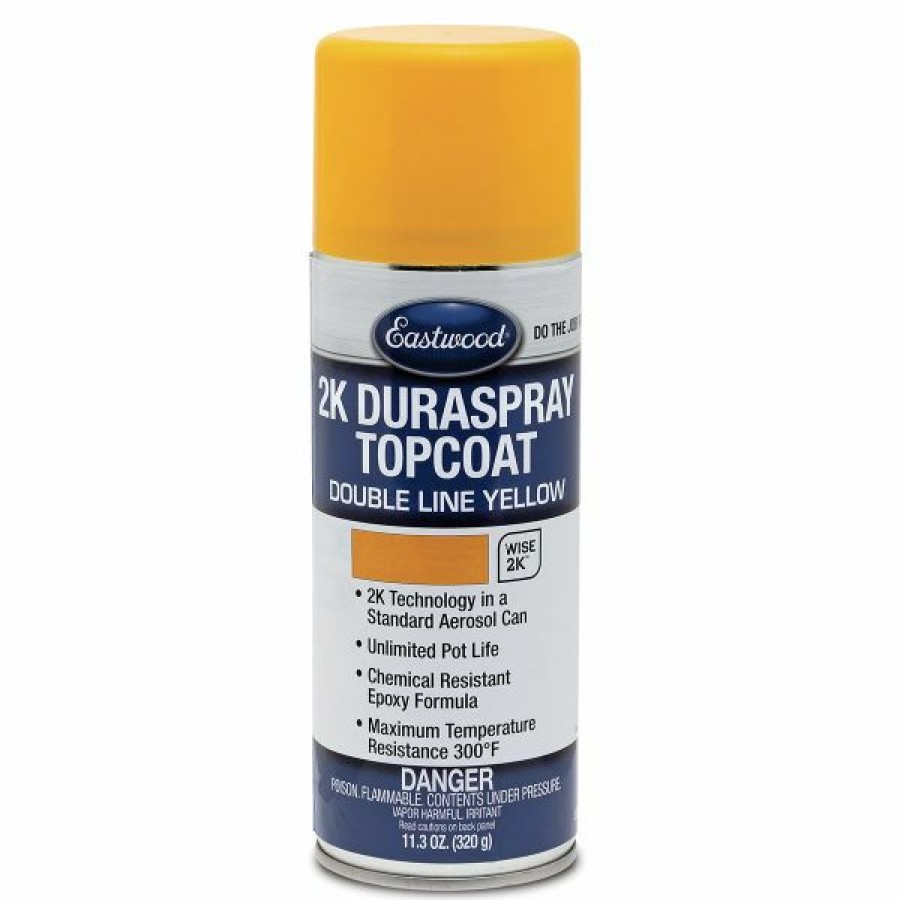 2K Aerospray And Duraspray Paints Primers Clears * | Buy Eastwood 2K Duraspray Topcoat Double Line Yellow Paint