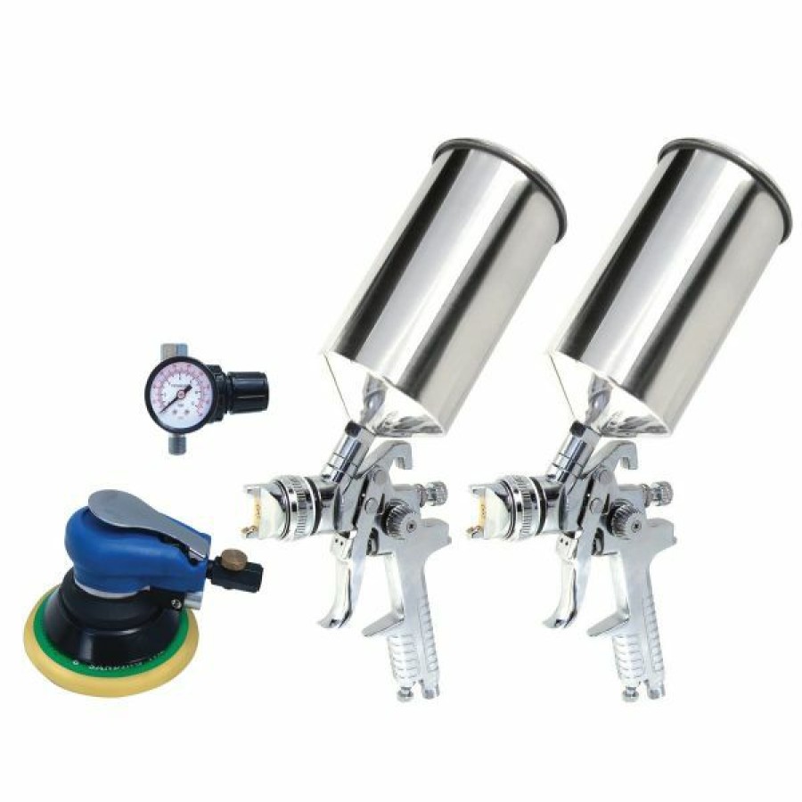 Paint Guns & Equipment * | Promo Titan Tools 4 Pc. Hvlp Dual Setup Spray Gun Kit 19223