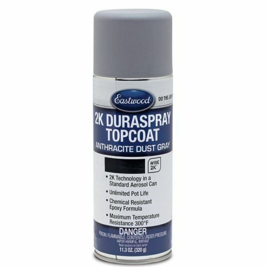 2K Aerospray And Duraspray Paints Primers Clears * | Deals Eastwood 2K Duraspray Topcoat Anthracite Dust Grey Paint