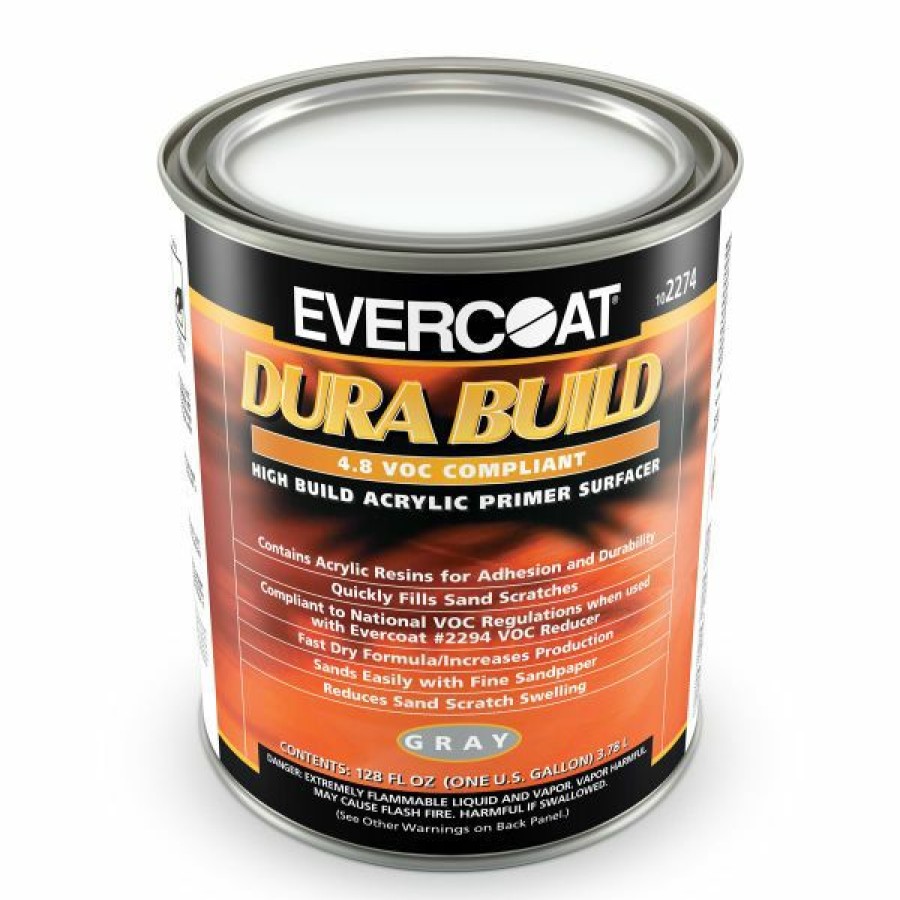 Paint Guns & Equipment * | Brand New Evercoat Dura Build Acrylic Primer Gray Gallon 102274