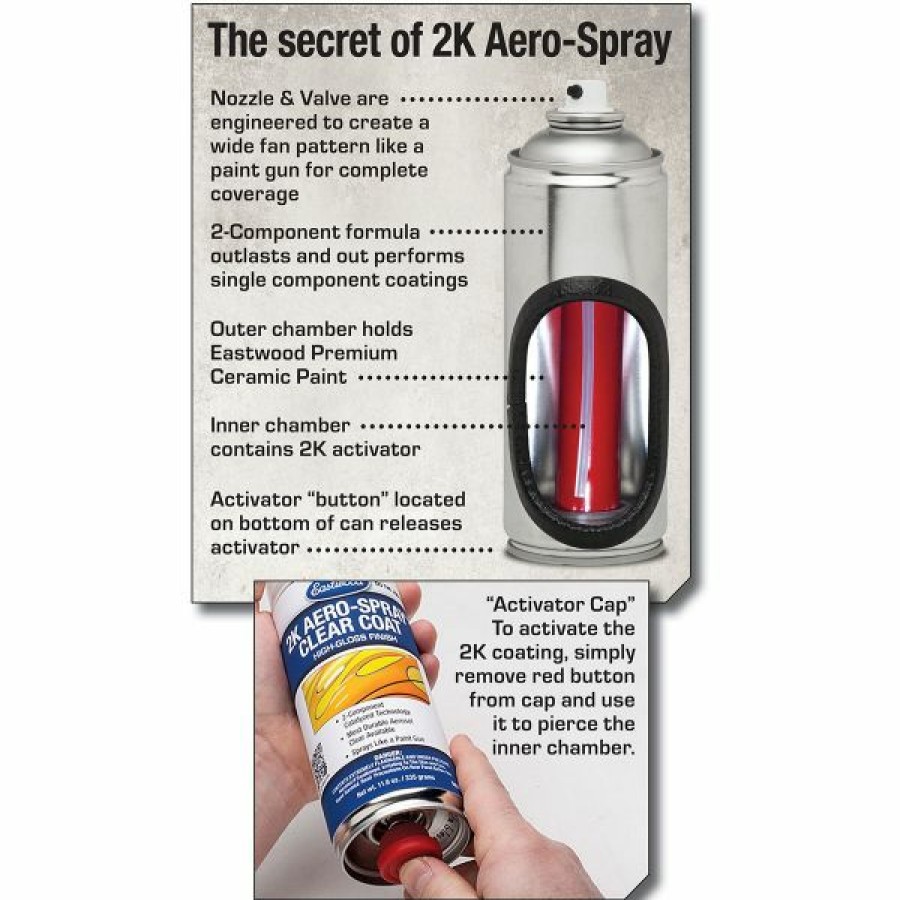 2K Aerospray And Duraspray Paints Primers Clears * | New Eastwood 2K Ceramic Aerosol Underhood Black Spray Paint