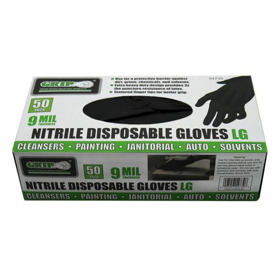 Paint Guns & Equipment * | Promo Grip Brand 9 Mil Nitrile Gloves