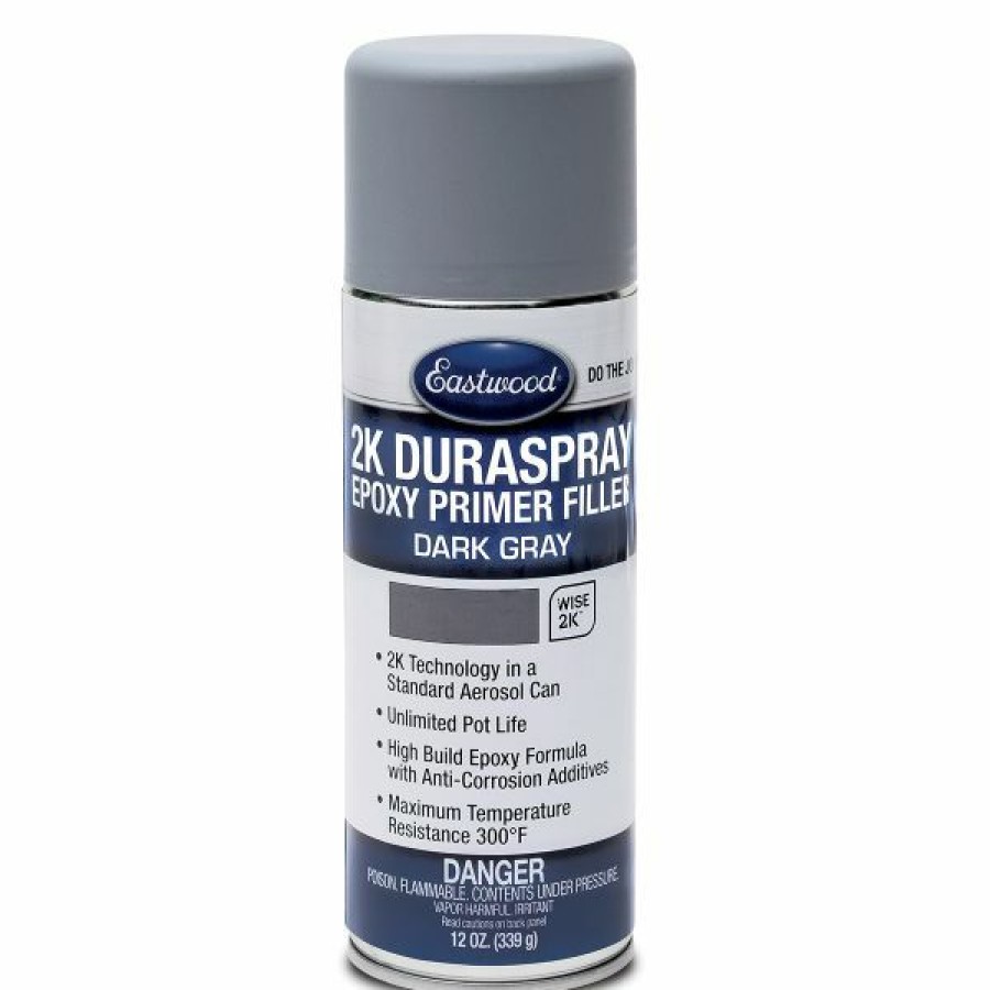 2K Aerospray And Duraspray Paints Primers Clears * | Brand New Eastwood 2K Duraspray Epoxy Primer Filler Dark Grey