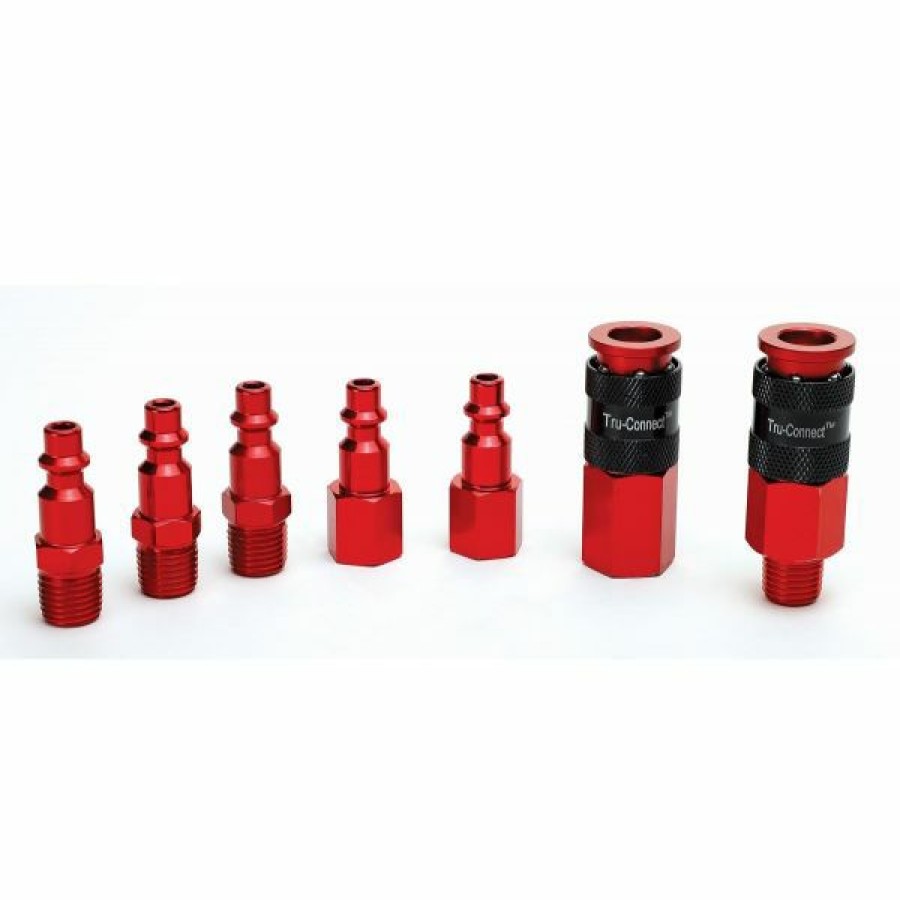 Paint Guns & Equipment * | Best Sale Tru-Flate Tru-Match 7 Pc. Kit Red