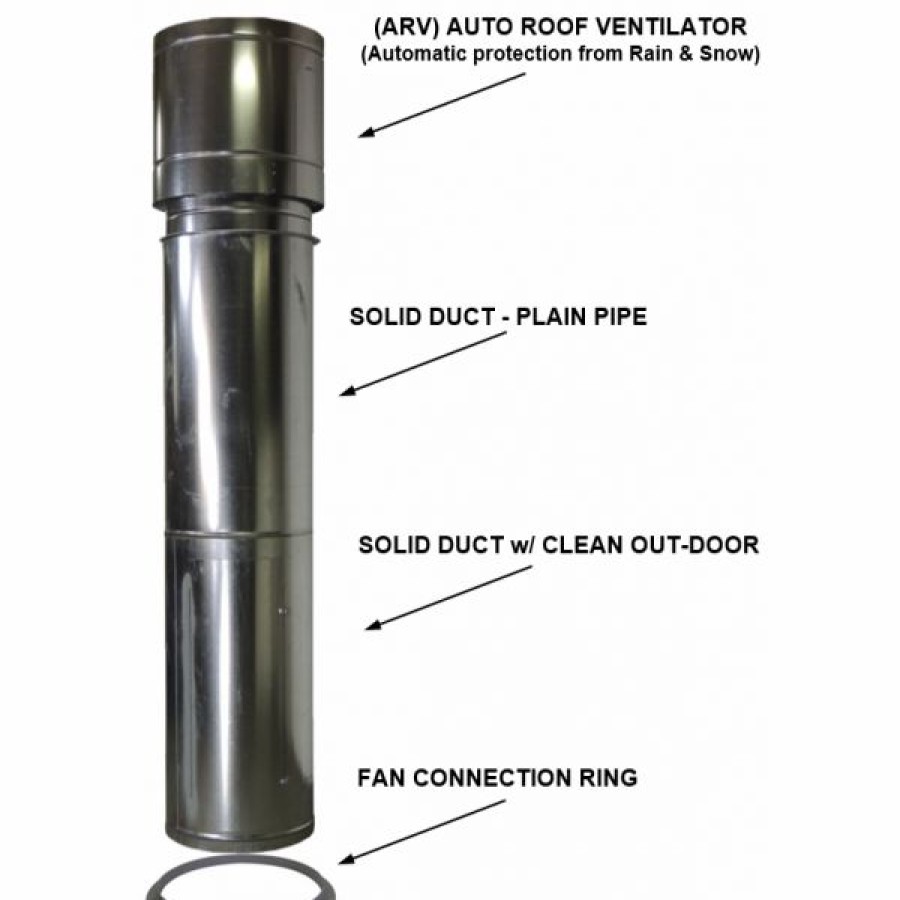 Paint Guns & Equipment * | Cheapest Tuxedo Distributors 13 Dia. 8 Duct W/ Rain Head (Pmr1088) Psb-13Ductkit-8 Kit Asy