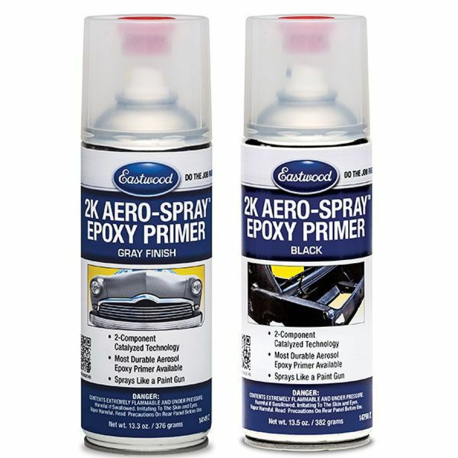 2K Aerospray And Duraspray Paints Primers Clears * | Outlet Eastwood'S 2K Aerospray Epoxy Primer Gray & Black