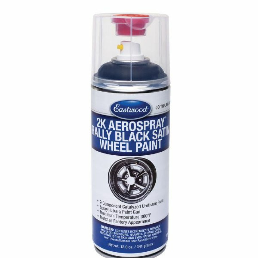 2K Aerospray And Duraspray Paints Primers Clears * | Flash Sale Eastwood 2K Aerospray Satin Black Rally Wheel Paint