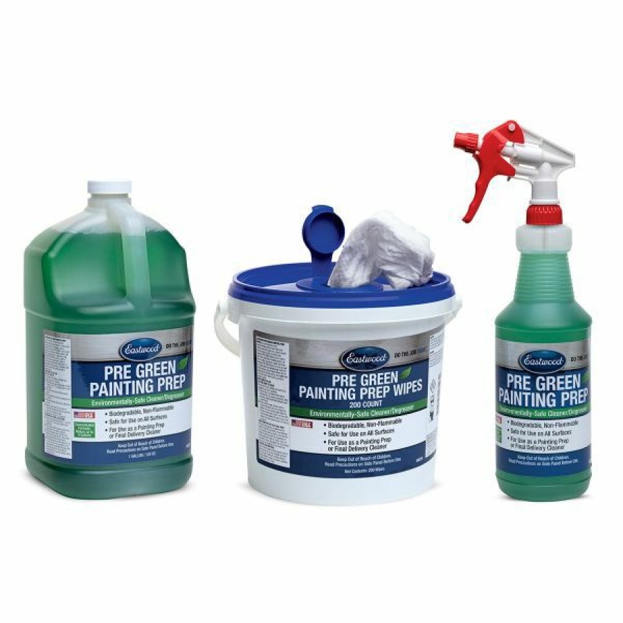 Paint Guns & Equipment * | Brand New Pre Green Paint Prep Cleaner And Degreaser Bottles And Wipes