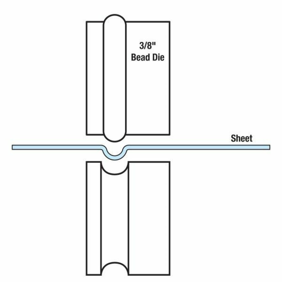 Bead Rollers * | Best Sale Eastwood Bead Roller 3/8 Inch Bead Dies