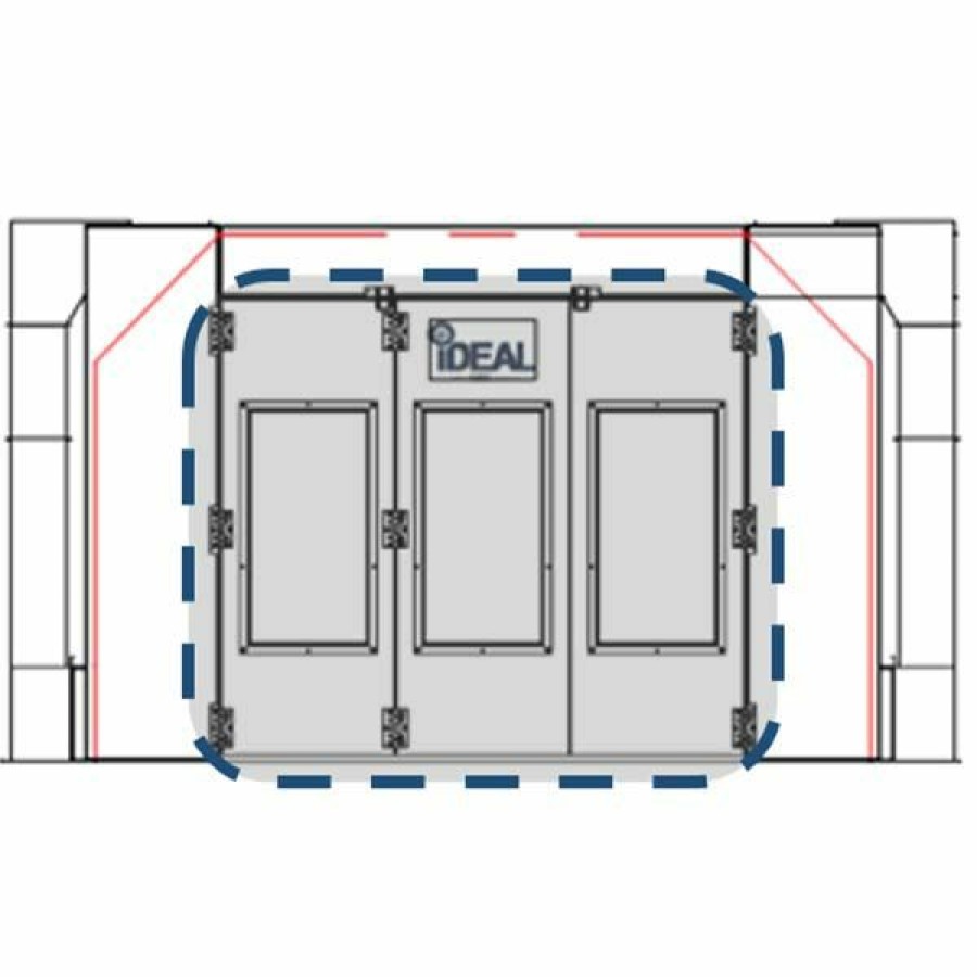 Paint Guns & Equipment * | Best Deal Tuxedo Distributors Side Down Draft Paint Booth Tri-Fold Drive-Thru Door Kit Assembly Psb-Sdd-Tf-Dtd