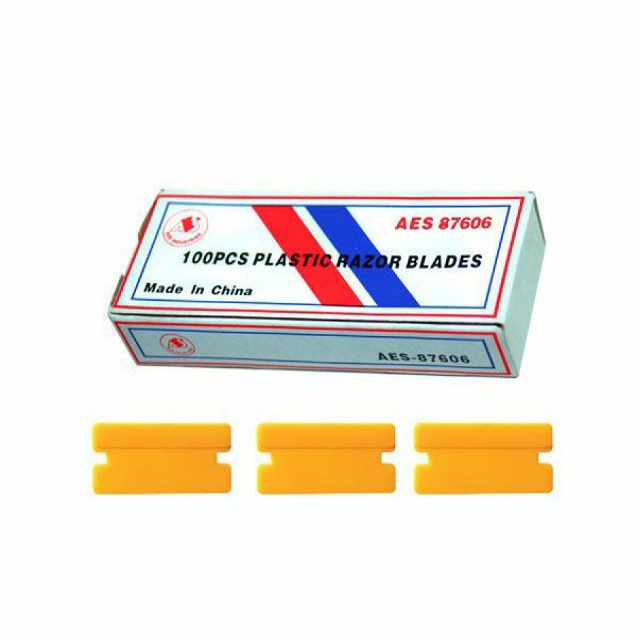 Paint Guns & Equipment * | Coupon Plastic Razor Blades 100 Pack Aes 87606